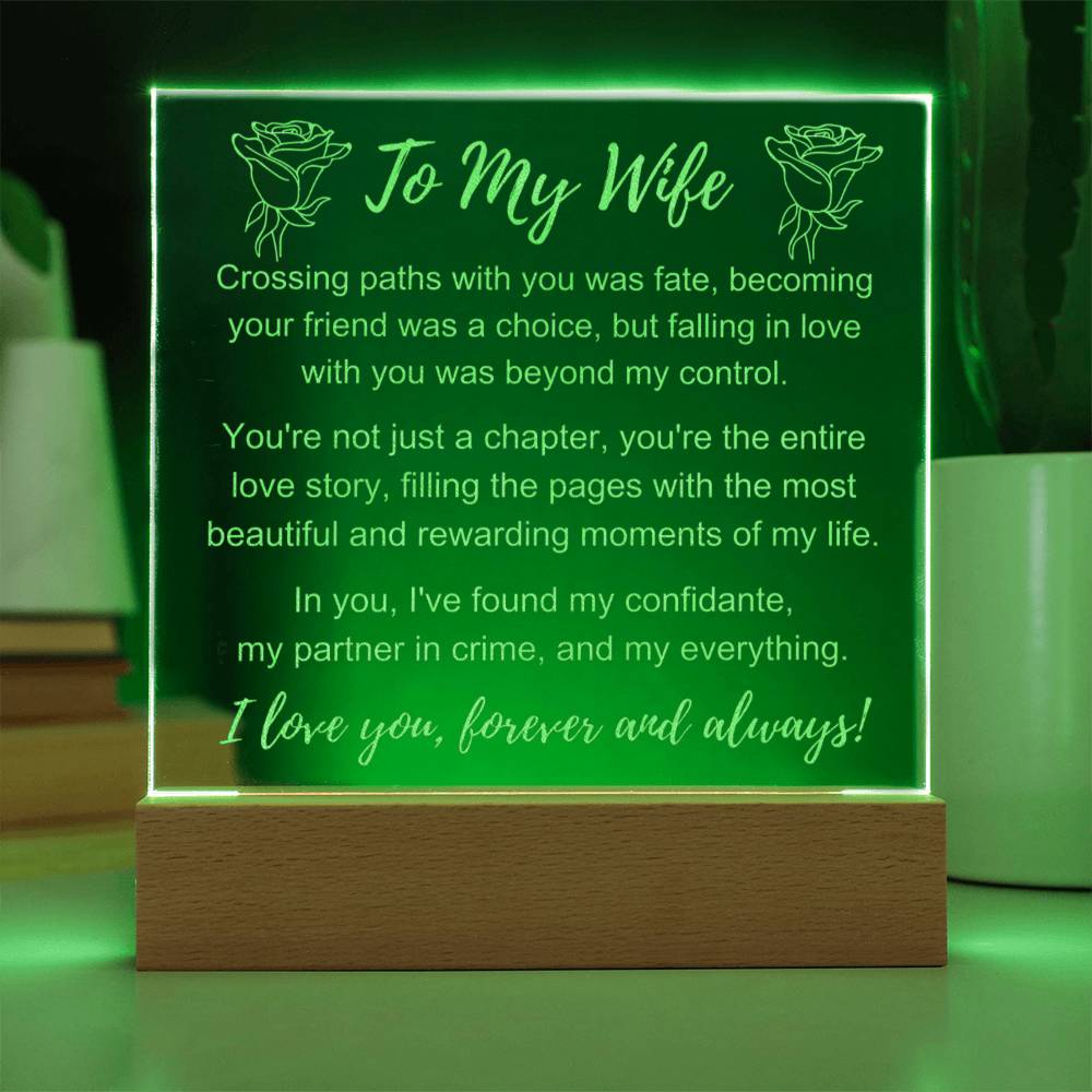 To My Wife: Forever & Always Plaque