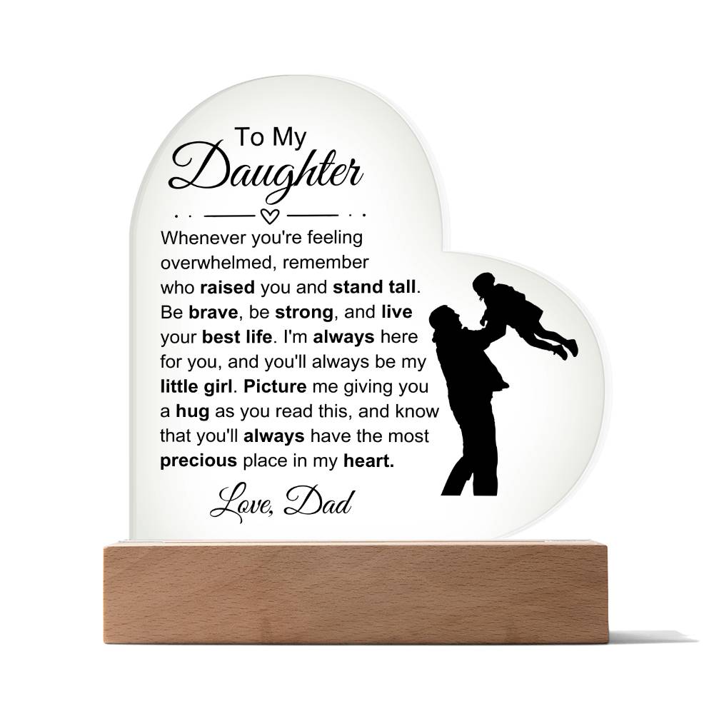 To My Daughter: My Heart Plaque