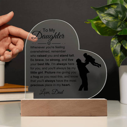 To My Daughter: My Heart Plaque