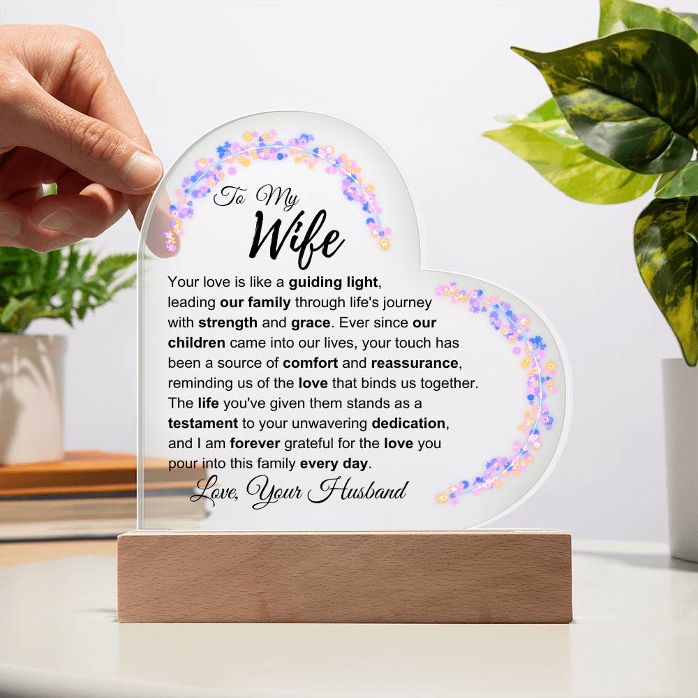 To My Wife: Love You Plaque