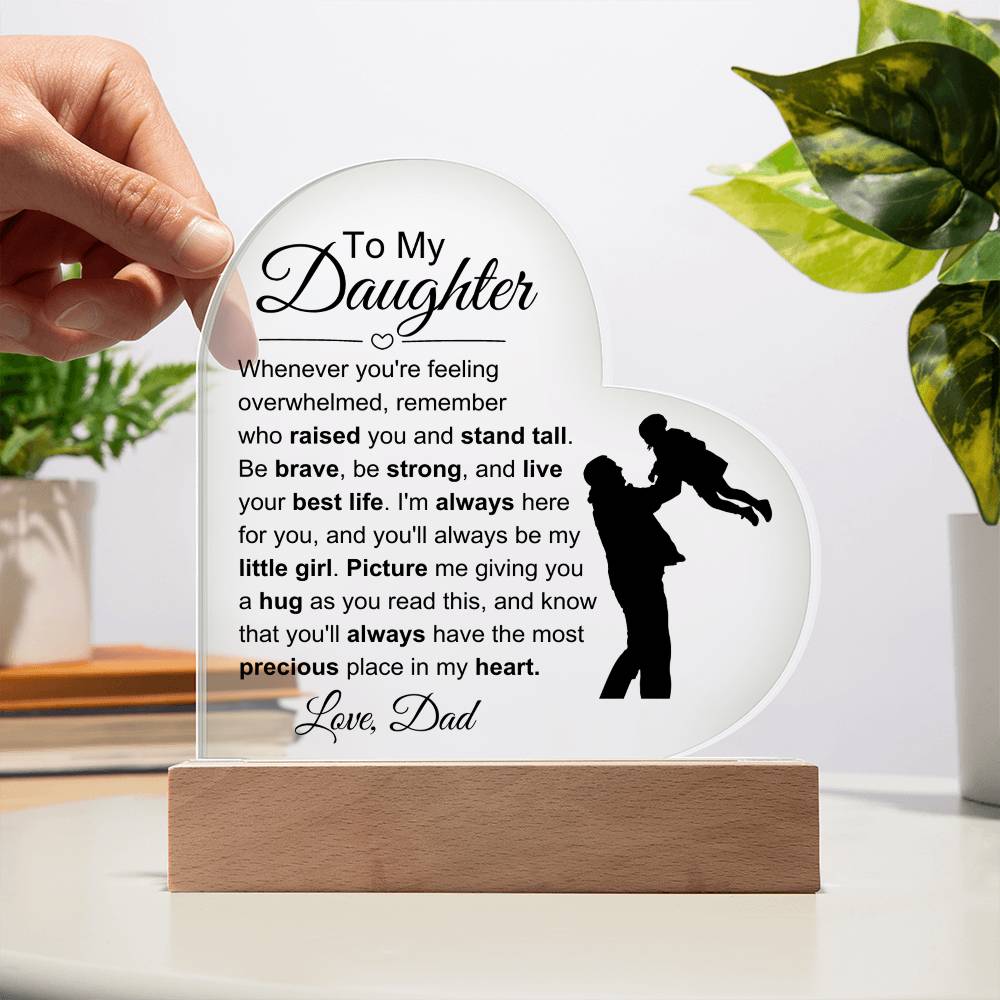 To My Daughter: My Heart Plaque