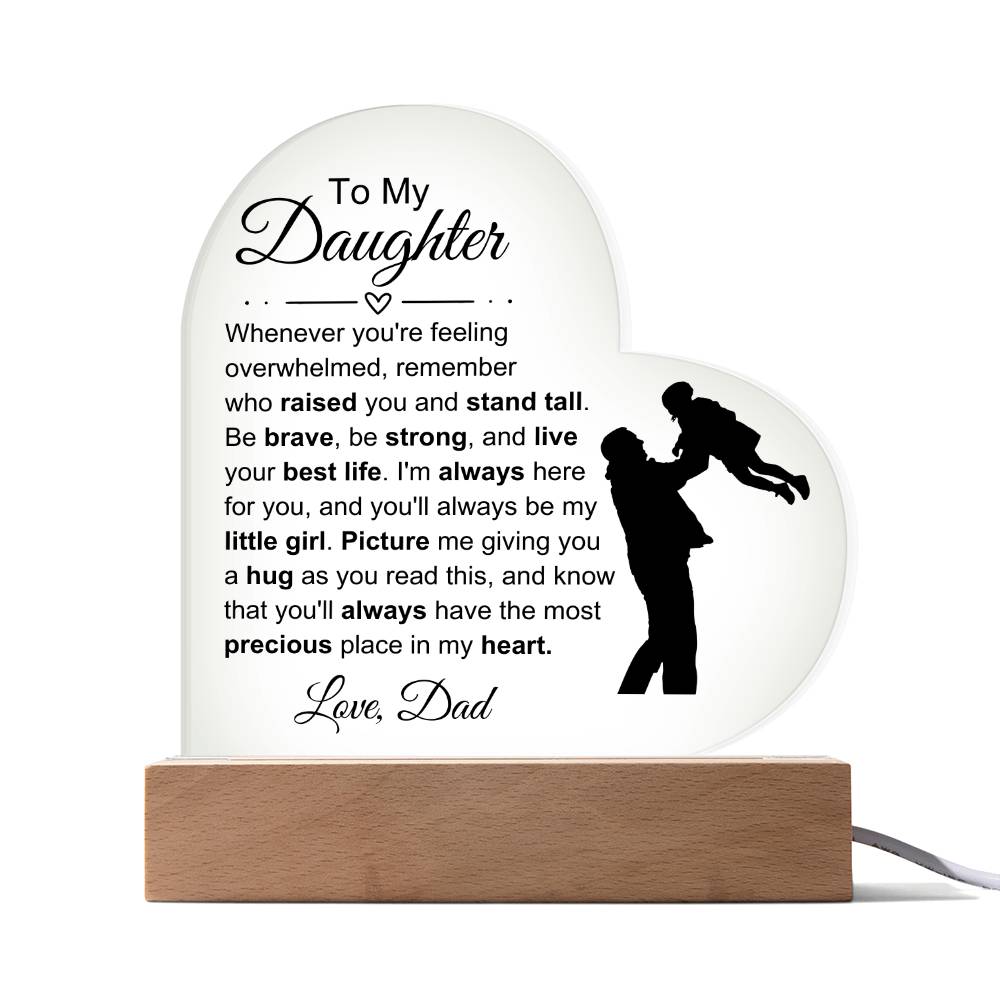 To My Daughter: My Heart Plaque