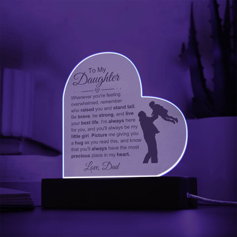 To My Daughter: My Heart Plaque