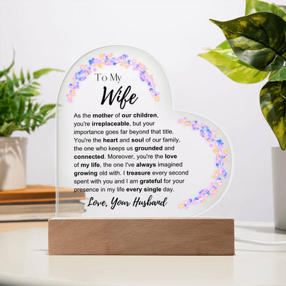 To My Wife: Grateful Plaque