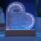 To My Wife: Love you Plaque