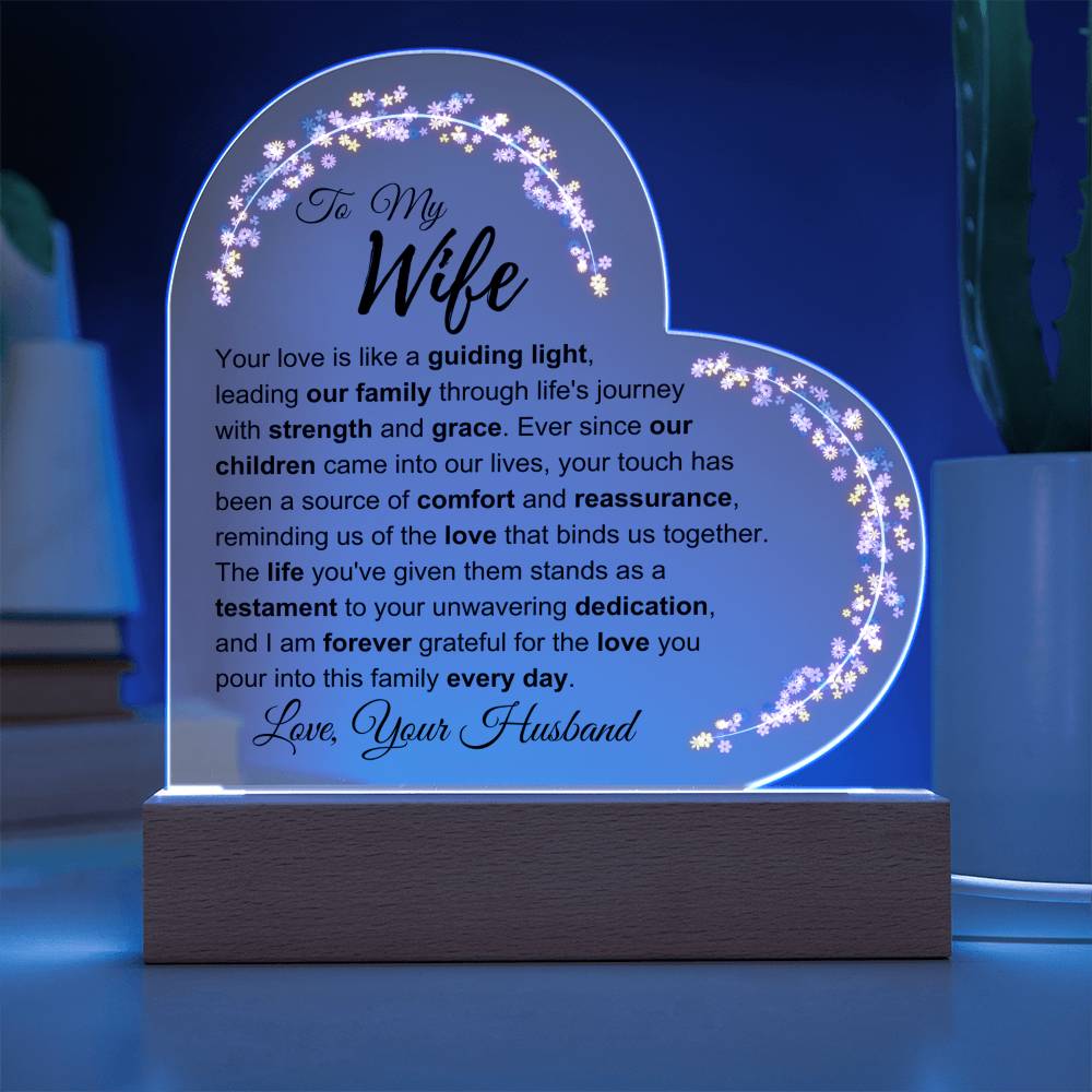 To My Wife: Love You Plaque