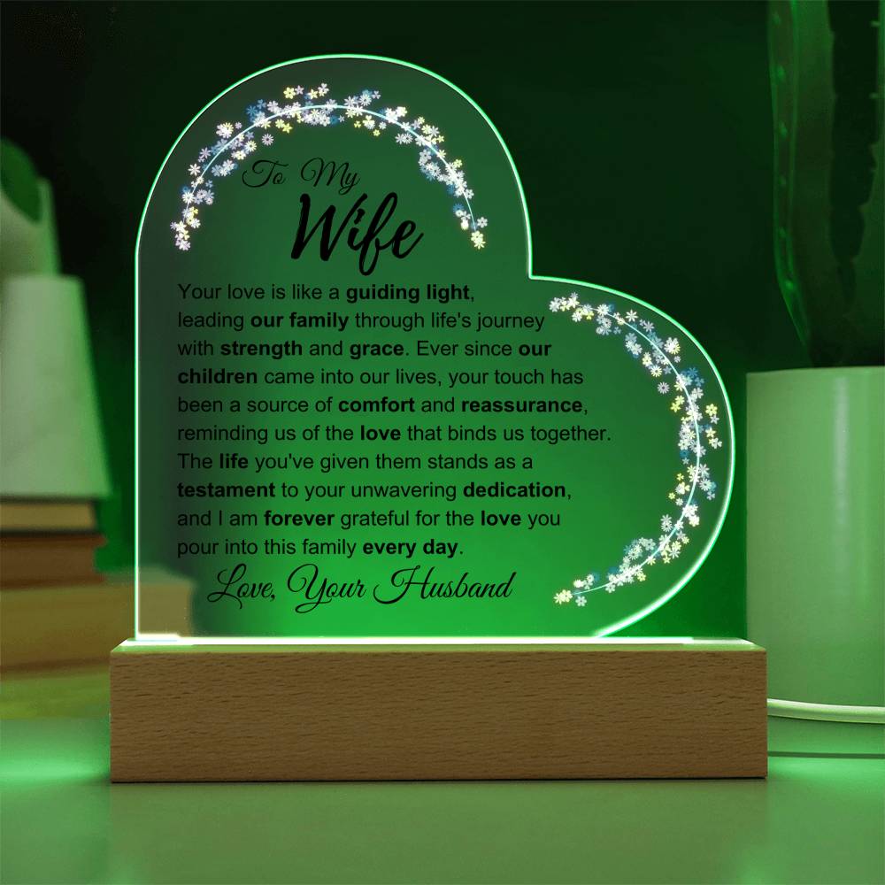 To My Wife: Love You Plaque