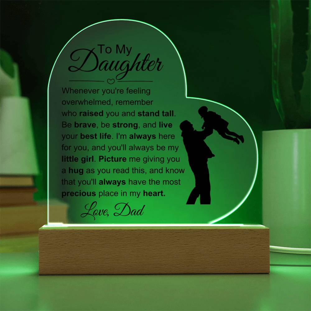 To My Daughter: My Heart Plaque