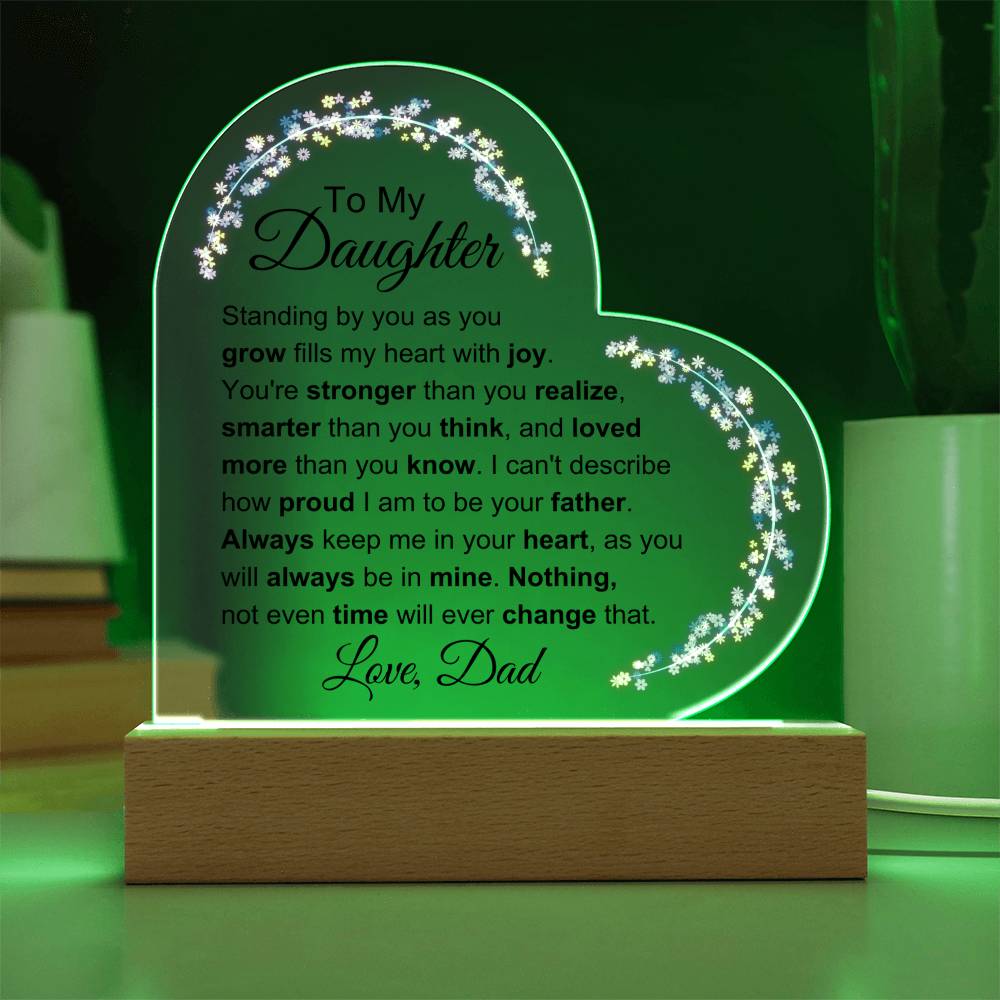 To My Daughter: Pride and Joy Plaque