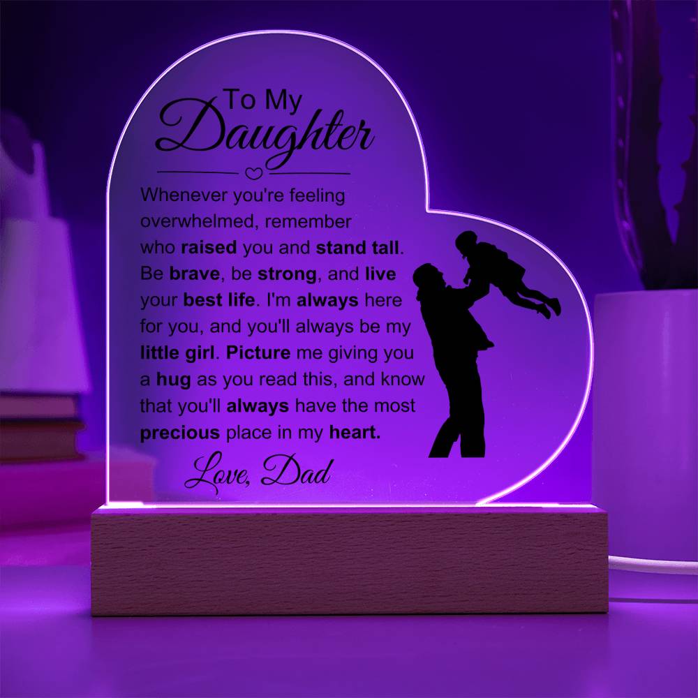 To My Daughter: My Heart Plaque