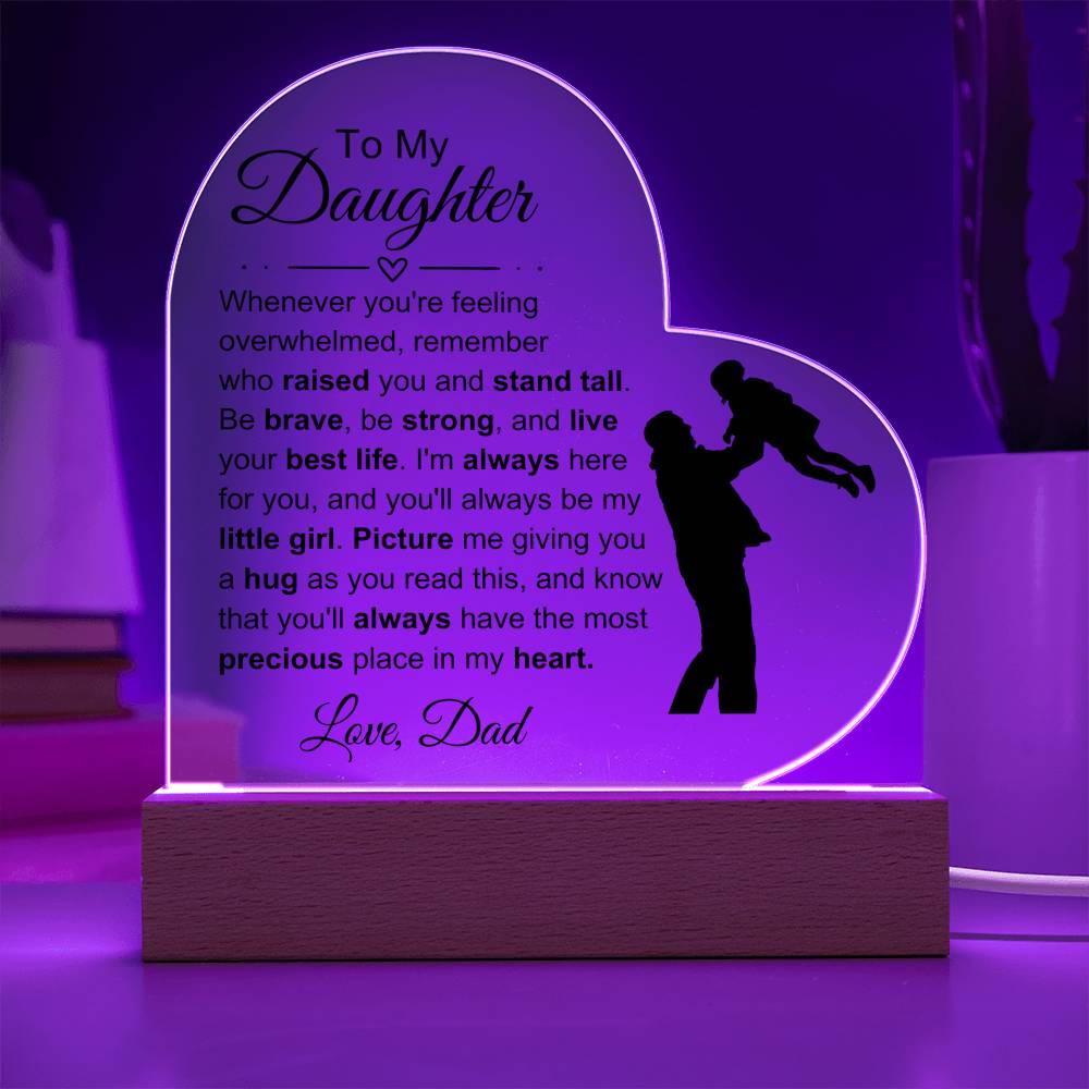 To My Daughter: My Heart Plaque