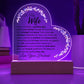 To My Wife: Love You Plaque