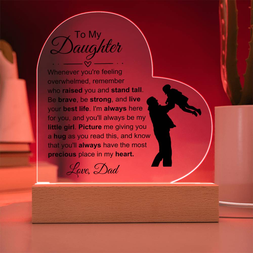 To My Daughter: My Heart Plaque