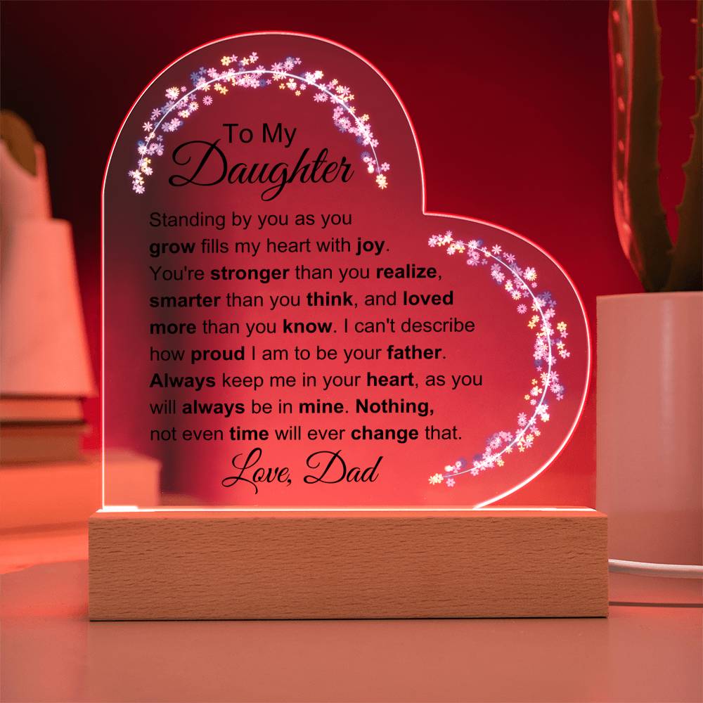 To My Daughter: Pride and Joy Plaque