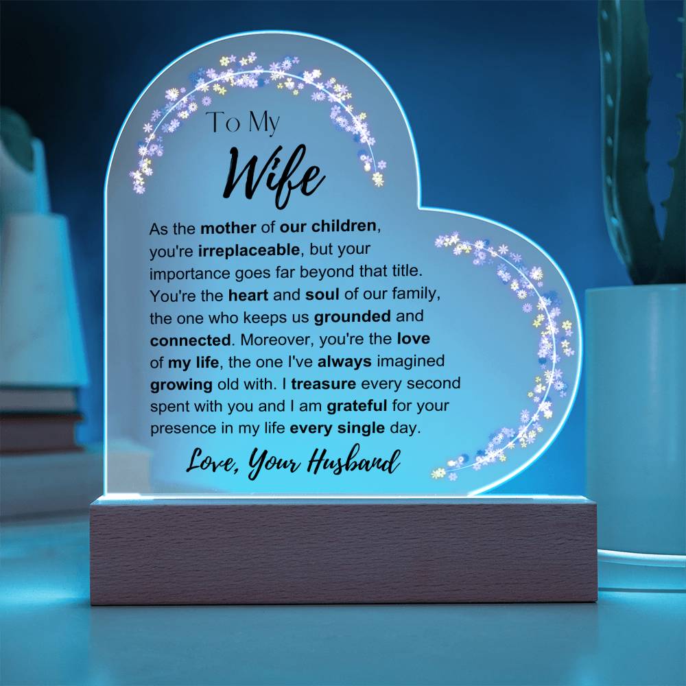 To My Wife: Grateful Plaque