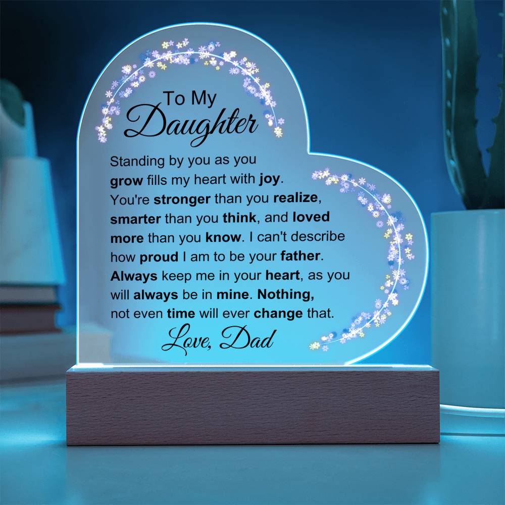 To My Daughter: Pride and Joy Plaque