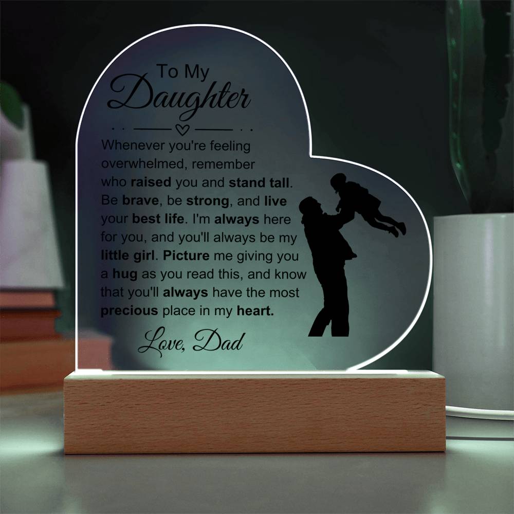 To My Daughter: My Heart Plaque