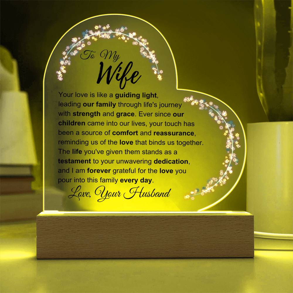 To My Wife: Love You Plaque