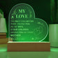WE LOVE YOU: Engraved LED Heart Plaque