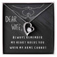 Dear Wife. Heart Held Necklace