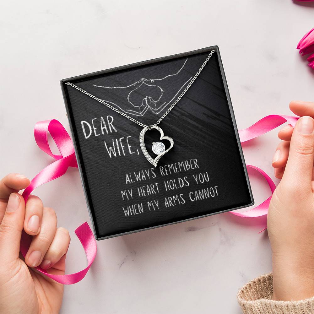 Dear Wife, Held in My Heart Necklace