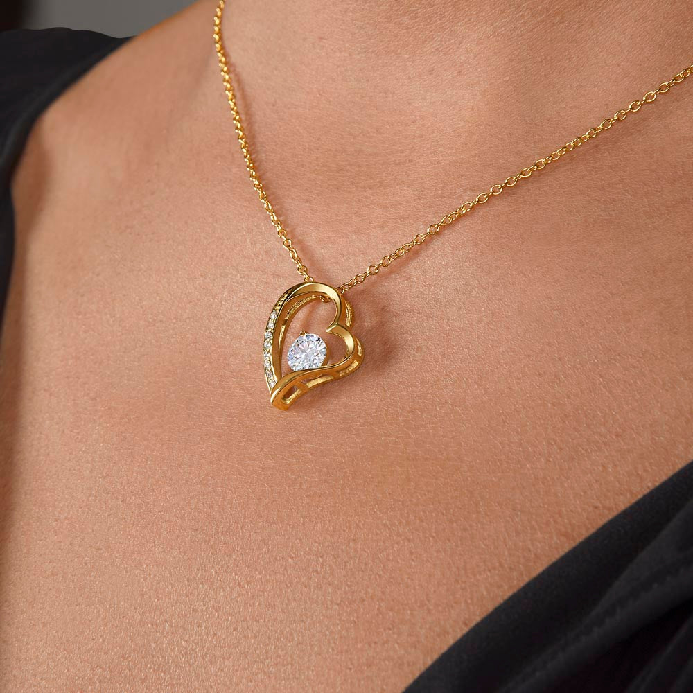 TO MY WIFE: FOREVER LOVE NEKCKLACE  GOLD/SILVER