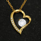 TO MY WIFE: FOREVER LOVE NEKCKLACE  GOLD/SILVER