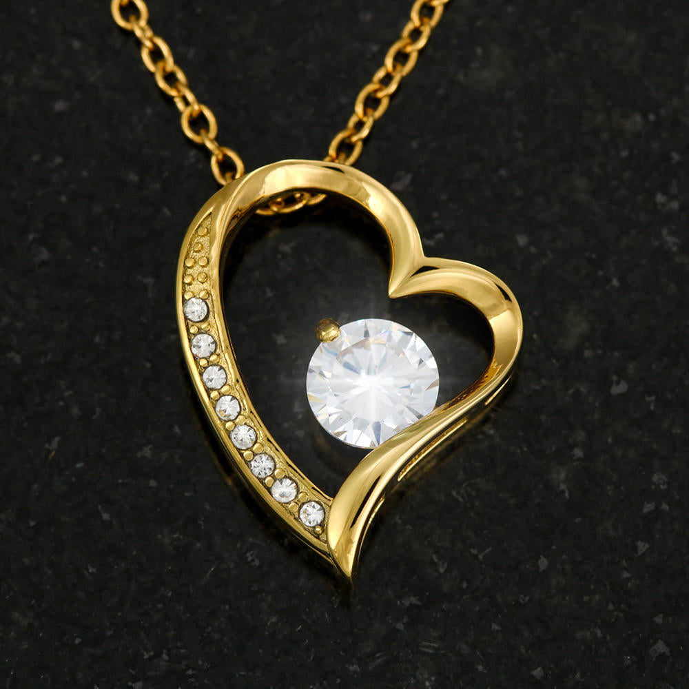 TO MY WIFE: FOREVER LOVE NEKCKLACE  GOLD/SILVER